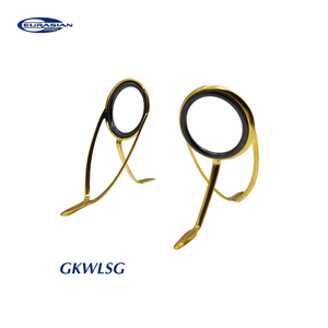 KW Guide de <span class=keywords><strong>canne</strong></span> à pêche en acier inoxydable cadre pressé en profondeur Double <span class=keywords><strong>pied</strong></span> lumière SIC anneau Chine Guides pour eau salée Spinn Cast Rod 1PC - Product Image 5