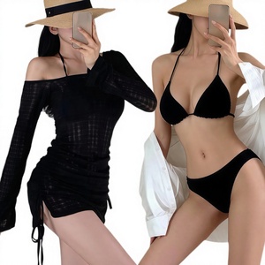 <b>Women</b> 3 Piece Bikini Set Triangle Swimwear <b>Tankini</b> Swimsuit <b>Women's</b> Beachwear Pool wear Sets <b>Womens</b> - Product Image 3