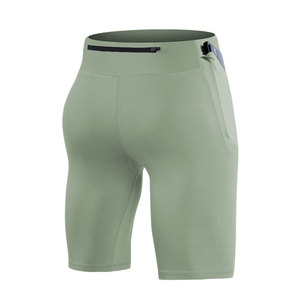 Shorts de compression respirants à séchage rapide pour homme, couleur unie, design tendance, taille mi-haute élastique, style streetwear décontracté. - Product Image 3