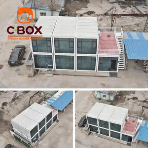Bâtiment de bureau préfabriqué modulaire Cbox, structure en acier, conteneur habitable, moderne, avec murs en verre, hôtel, villa, hôpital, bar - Product Image 2
