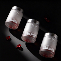 Flacon en verre capsule électro-plaqué argent dégradé en gros, 200 ml, rechargeable, pot en verre pour vitamines, emballage pour compléments alimentaires