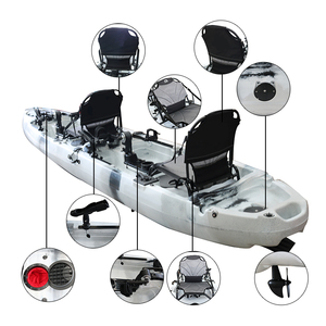 โรแมนติกที่ถอดออกได้เหยียบระบบที่มีสนามกีฬาสูงเก้าอี้เรือคายัคตกปลานั่งเรือคายัคกีฬาตกปลา2คน - Product Image 2