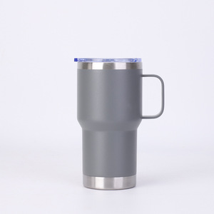 Custom Logo verniciato a polvere 20oz in acciaio inox doppia parete isolato da viaggio Tumbler con manico da esterno tazza da <span class=keywords><strong>caffè</strong></span> tazze con coperchio - Product Image 3