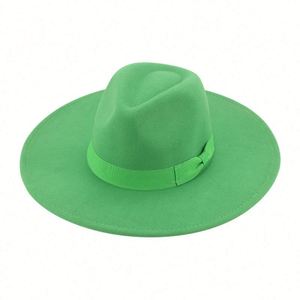 Sombreros Fedora de Moda para Mujer con Lazo Grande, Borde Plano y Corazón de Durazno, Novedad Primavera-Otoño - Product Image 3