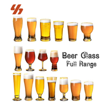 Verre à bière Pilsner soufflé à la main avec logo personnalisé, verre à vin artisanal transparent, nouvelles caractéristiques pour bars et restaurants, idéal pour les fêtes