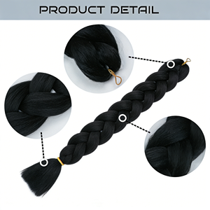 Vente chaude – Cheveux synthétiques pré-étirés de 165 g, 82 pouces, pour tresses ultra-jumbo, durables, faciles à installer, extension capillaire tendance - Product Image 4
