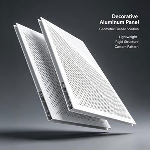 Panel de Revestimiento de Fachada Exterior de Aluminio Perforado Geométrico 3D para Edificios Comerciales - Product Image 1