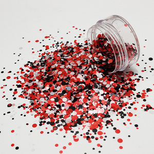 High Quality Bulk Wholesale Matte <strong>Red</strong> Dots Shape Mixed <strong>Glitter</strong> for Arts and Crafts Supplies - Product Image 4