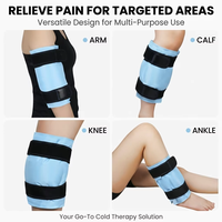 Attelle de Genou et de Cheville Réutilisable en Nylon Flexible Multi-Usages avec Compresse Froide pour Soulagement des Douleurs au Genou, à la Cheville et à l'Épaule, et Arthrite