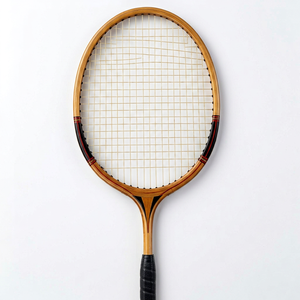 Raquette de badminton en bois unisexe, personnalisable, toutes tailles et couleurs, avec poignée souple antidérapante, filet rigide et logo personnalisé - Product Image 1