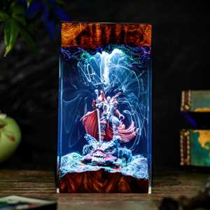 Lámpara de Resina Anime Hell Spawn OEM/ODM, Guerrero Demoníaco, Diorama de Epoxi, Decoración de Escritorio de Fantasía Oscura, Exhibición para Cuarto de Jugadores, Regalo Único para Él - Product Image 3