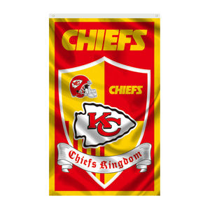 Impresión personalizada 3x5 pies 100% poliéster bandera personalizada <span class=keywords><strong>Kansas</strong></span> <span class=keywords><strong>City</strong></span> Team Chiefs bandera fútbol Nfl Bandera de Chiefs - Product Image 4