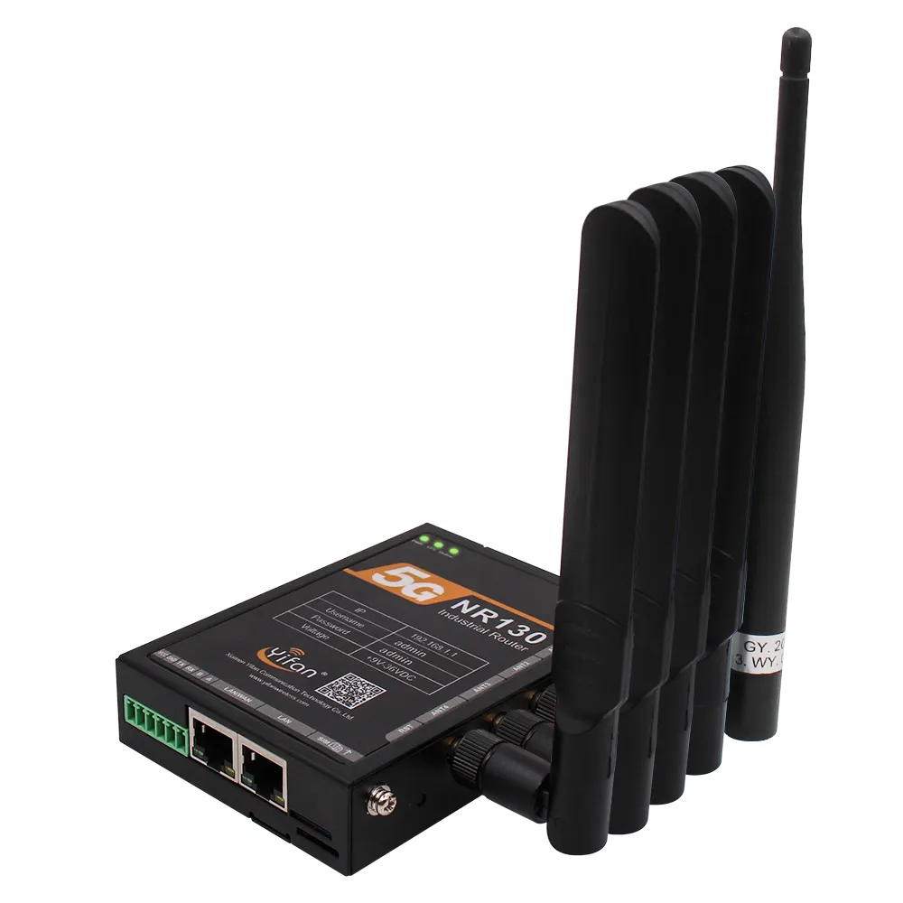NR130 Modem 5G Terbaru WIFI Seluler SCADA & Telemetri Industri IoT Gataway Gigabit Router dengan Sim Ganda