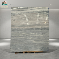 Lujosa losa de mármol azul de madera, piedra natural para pared interior, suelo, encimera de cocina, proyecto de decoración de villas