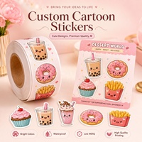 Pegatinas Personalizadas de Dibujos Animados, Calcomanías de Vinilo con Logotipo Personalizado, Pegatinas Impermeables de Forma Irregular para Niños, Regalo de Papelería