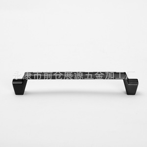 Furniture Handle Zinc Alloy <b>Black</b> Bar Shape Cabinet Drawer Minimalist Durable - Product Image 1