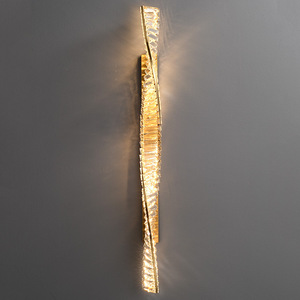<span class=keywords><strong>Apliques</strong></span> de Pared Modernos de Lujo para Comedor, de Hierro y Cristal, con Tira <span class=keywords><strong>LED</strong></span> Larga y Altura Ajustable - Product Image 4