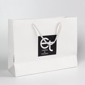 Kustom buatan tangan pita pegangan putih gading papan Tote tas disesuaikan dicetak kemasan untuk Supermarket Pameran Makanan - Product Image 2