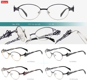 新しいメガネフレーム女性用メガネ金属金眼鏡反射防止クリアレンズ処方眼鏡 - Product Image 6
