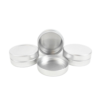 Boîte de conserve en aluminium ronde miniature vide de 45x45x18 mm, boîte d'emballage, couvercle à vis en aluminium, boîte en fer blanc, récipient rond pour le thé