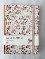 Cahier en cuir PU personnalisé planificateur quotidien Journal Journal Promotion école couverture rigide A5 papier relié en spirale