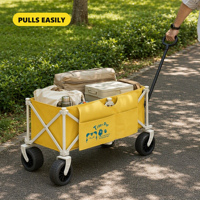 Chariot pliable robuste à roulettes, chariot utilitaire pliable avec roues pour le camping, les courses, le jardin et les activités de plein air