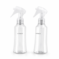 Bouteille pulvérisateur transparente en PET de 200 ml personnalisée pour nettoyant de cuisine, soin des plantes, brumisateur, emballage pour nettoyage domestique