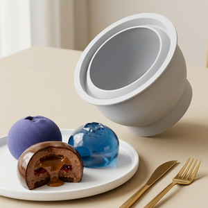 Molde de silicona esférico 3D, molde de silicona para fondant, molde para barra de chocolate, moldes de silicona para decoración, molde para pastel de mousse - Product Image 1