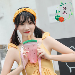 Watermelon Popsicle Cup With Strap Colorful Drink Container For Travel And Outdoor Use - Product Image 3