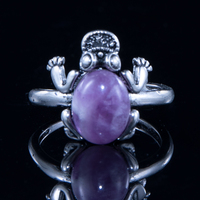 Natürlicher Stein Roter Achat Amethyst Tigerauge Retro Jin Chan Stil Verstellbare Kupferringe für Männer Frauen Mode Edelstein-Schmuck