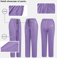 Scrubs médicaux de haute qualité pour femmes avec taille élastique et tissu anti-rides adapté aux travailleurs de salon de beauté
