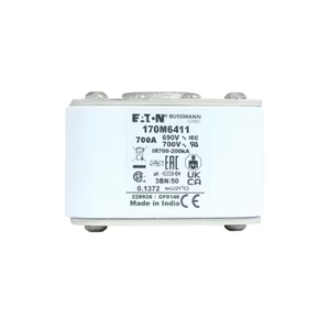 ฟิวส์ลิงค์ Eaton Bussmann รุ่น 170M6411, ความเร็วสูง, 700 แอมป์, ไฟฟ้ากระแสสลับ 690 โวลต์, ขนาด 3,  แบบมีไฟแสดงสถานะเดี่ยว, ของแท้ใหม่, พร้อมส่งจากสต็อก - Product Image 1