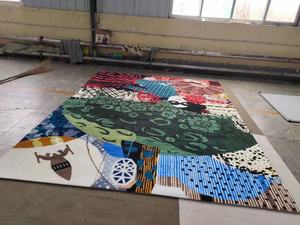 中国制造商现代墙到墙羊毛3D印花地毯酒店客厅定制设计区域地毯家居小吃 - Product Image 5