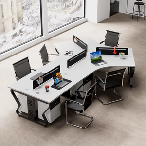 Di lusso moderno <span class=keywords><strong>120</strong></span> gradi a forma di L <span class=keywords><strong>scrivania</strong></span> ufficio ufficio postazione di lavoro con semplice legno speciale personale <span class=keywords><strong>scrivania</strong></span> - Product Image 2