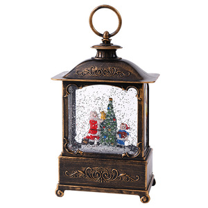 Décorations de Noël, lanternes de Noël, lanternes du Père Noël, lumières scintillantes avec musique, ornements lumineux rétro pour bureau. - Product Image 5