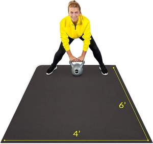 Tapete de Ejercicio de Espuma de PVC Resistente al Agua de 6'x8' y 7mm de Grosor para Gimnasia, Yoga y Uso en Centros de Fitness - Product Image 1