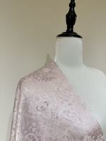 Meilleure Vente Tissu Jacquard Métallisé Brillant 97% Rayonne 3% Lurex Motif Floral Antique Damassé pour Écharpe Robe Kimono