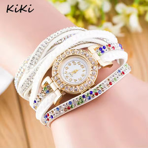 2025 Vintage Design Montre pour femme Cristal Rivet Tressé Bracelet Montre à Quartz - Product Image 5