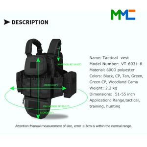 Gilet tactique de sécurité en polyester durable et hydrofuge avec sangle de poitrine - Protection multifonctionnelle - Product Image 2