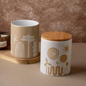 Taza <span class=keywords><strong>de</strong></span> Café <span class=keywords><strong>de</strong></span> Cerámica <span class=keywords><strong>de</strong></span> Alta Calidad sin Asa, Taza <span class=keywords><strong>de</strong></span> Cerámica Naranja <span class=keywords><strong>Sol</strong></span> sin Asa con Tapa - Product Image 4