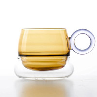 Vente en gros de tasses à café en verre à double paroi personnalisées, tasses à espresso, tasses à latte