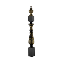 Colonne d'escalier moderne en aluminium et bois, design personnalisé, décoration de luxe pour villa et hôtel étoilé, marque MEIXI, garantie 1 an