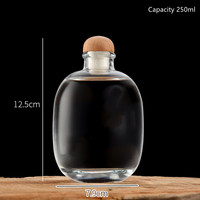 Exquis 330ml 500ml 1000ml Bouteilles en verre rondes pour fruits Vin Whisky Chine Fabrication en gros