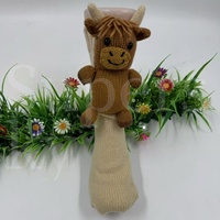 Nouvelles chaussettes de cheville en peluche à motif animal de dessin animé, chaudes et amusantes, avec motif paresseux, pour l'automne, le quotidien et Noël, vente en gros