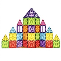 Mainan Edukasi Anak DIY 3D Blok Magnetik Puzzle Set Konstruksi Plastik, 100-108 Buah