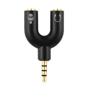 U Loại Adapter Kép 3.5 Mm Headphone Cắm PVC Cáp Âm Thanh Splitter <span class=keywords><strong>Microphone</strong></span> 2 1 Xoay Kết Nối Âm Thanh Chuyển Đổi Cho Máy Tính - Product Image 2