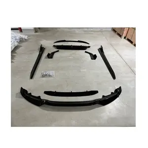 Kit Bodykit Bumper konversi mobil, untuk BMW X6 F16 Black Warrior Knight Aero Kit pemisah bibir depan, Diffuser spoiler belakang