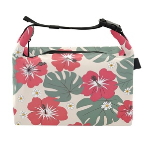 Sac à déjeuner personnalisé à motif de feuilles de menthe tropicales d'Hawaï, sac isotherme, sac de pique-nique scolaire en plein air - Product Image 1