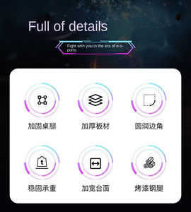 <span class=keywords><strong>Bureau</strong></span> de jeu convertible moderne en bois <span class=keywords><strong>avec</strong></span> étagère et <span class=keywords><strong>tiroir</strong></span>, édition YQ A41-Gaming, respectueux de l'environnement - Product Image 3