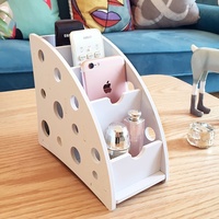 Caja de Almacenamiento Plegable de PVC de 4 Niveles, Organizador de Escritorio Portátil para Bolígrafos, Control Remoto, Multifuncional para Sala de Estar, Oficina en Casa